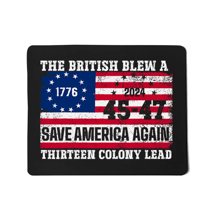 The British Blew A Thirteen Colony Lead Usa Flag 2024 Mousepad