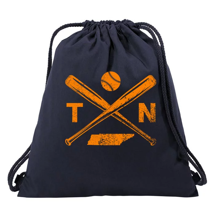 Tennessee Baseball Bats & Ball Classic Baseball Player Drawstring Bag