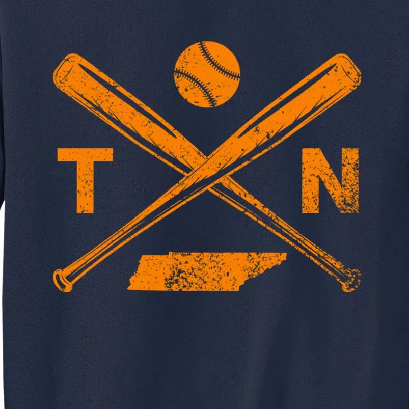 Tennessee Baseball Bats & Ball Classic Baseball Player Tall Sweatshirt