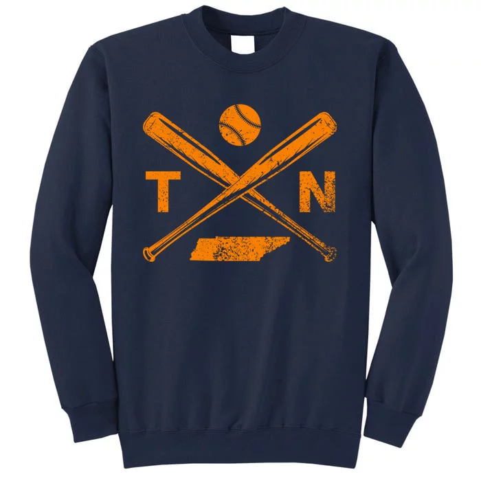 Tennessee Baseball Bats & Ball Classic Baseball Player Tall Sweatshirt