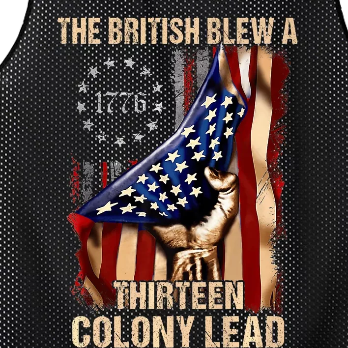 The British Blew A 13 Colony Lead Funny 4th Of July Funny Mesh Reversible Basketball Jersey Tank