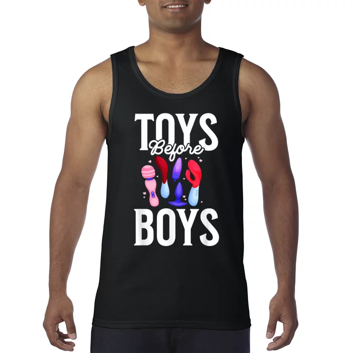 Toys Before Boy Funny Adult Humor Women Embarrassing Tank Top