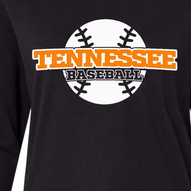 Tennessee Baseball Block Womens Cotton Relaxed Long Sleeve T-Shirt