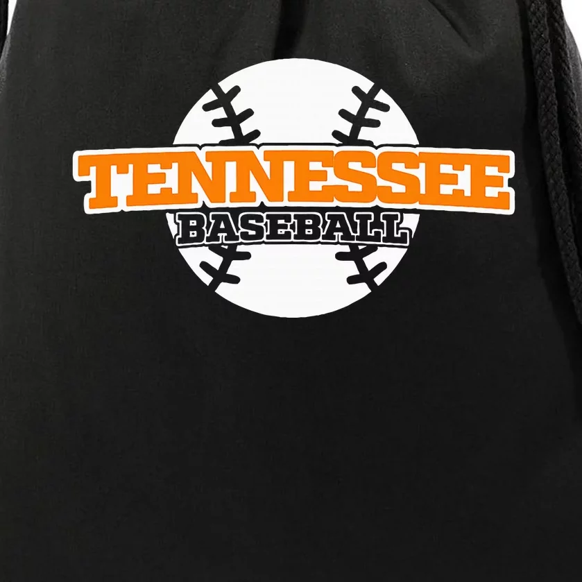 Tennessee Baseball Block Drawstring Bag