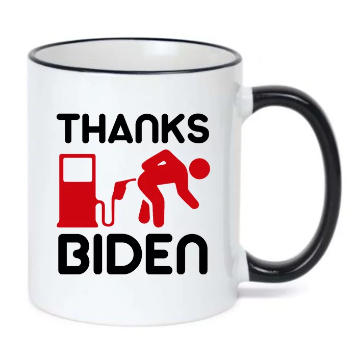 Thanks Biden Bend Over Gas Pump Prices Funny Black Color Changing Mug