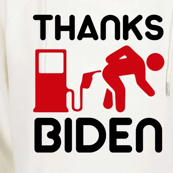 Thanks Biden Bend Over Gas Pump Prices Funny Womens Funnel Neck Pullover Hood