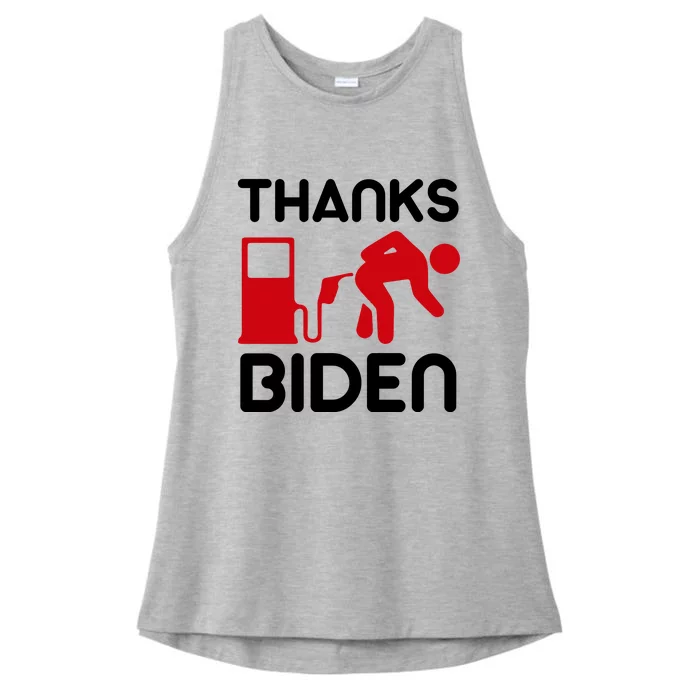 Thanks Biden Bend Over Gas Pump Prices Funny Ladies Tri-Blend Wicking Tank