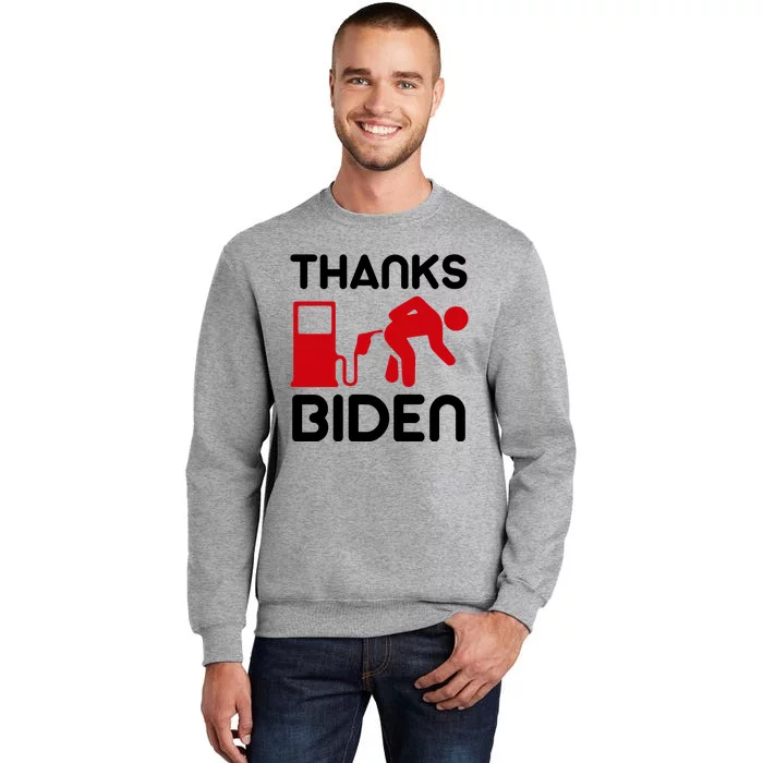 Thanks Biden Bend Over Gas Pump Prices Funny Tall Sweatshirt