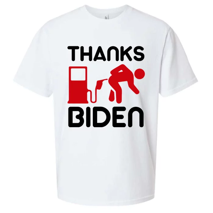 Thanks Biden Bend Over Gas Pump Prices Funny Sueded Cloud Jersey T-Shirt