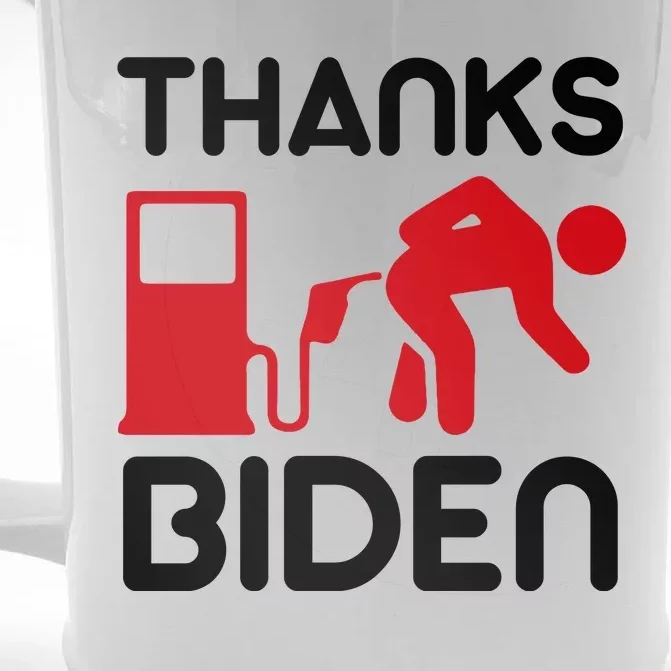 Thanks Biden Bend Over Gas Pump Prices Funny Front & Back Beer Stein