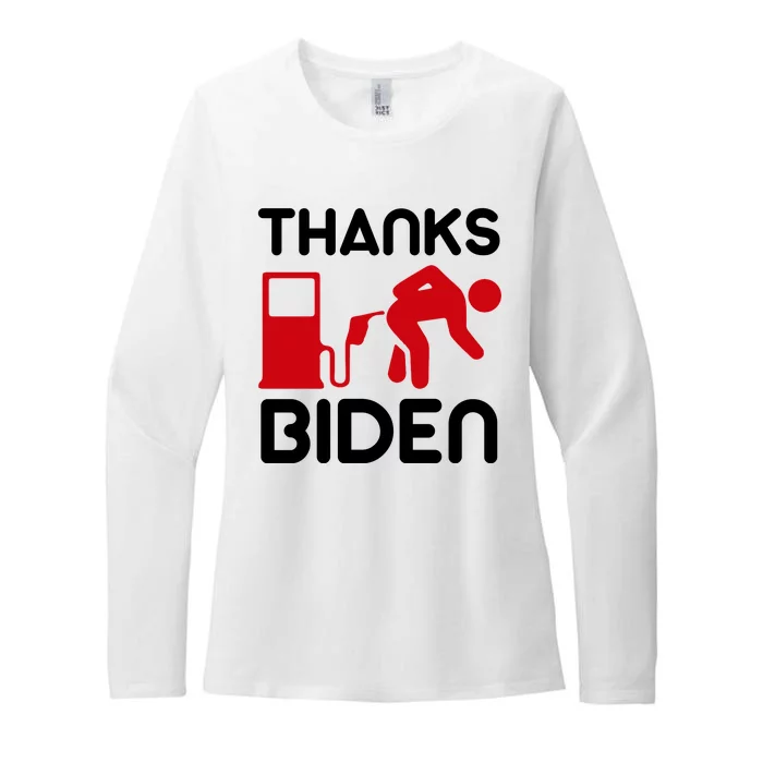 Thanks Biden Bend Over Gas Pump Prices Funny Womens CVC Long Sleeve Shirt