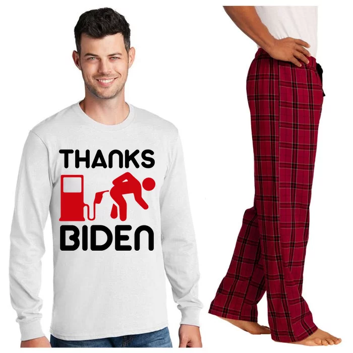 Thanks Biden Bend Over Gas Pump Prices Funny Long Sleeve Pajama Set