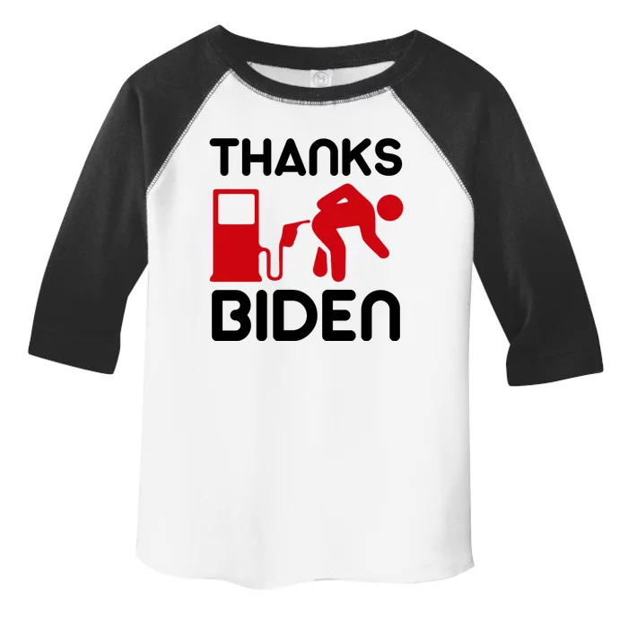 Thanks Biden Bend Over Gas Pump Prices Funny Toddler Fine Jersey T-Shirt