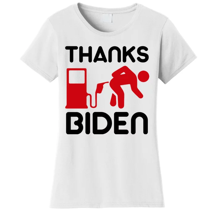 Thanks Biden Bend Over Gas Pump Prices Funny Women's T-Shirt