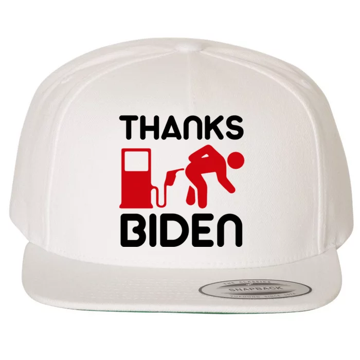 Thanks Biden Bend Over Gas Pump Prices Funny Wool Snapback Cap