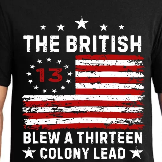 The British Blew A 13 Colony Lead Funny 4th Of July America Flag Design Pajama Set