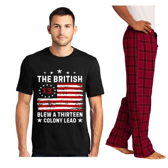 The British Blew A 13 Colony Lead Funny 4th Of July America Flag Design Pajama Set