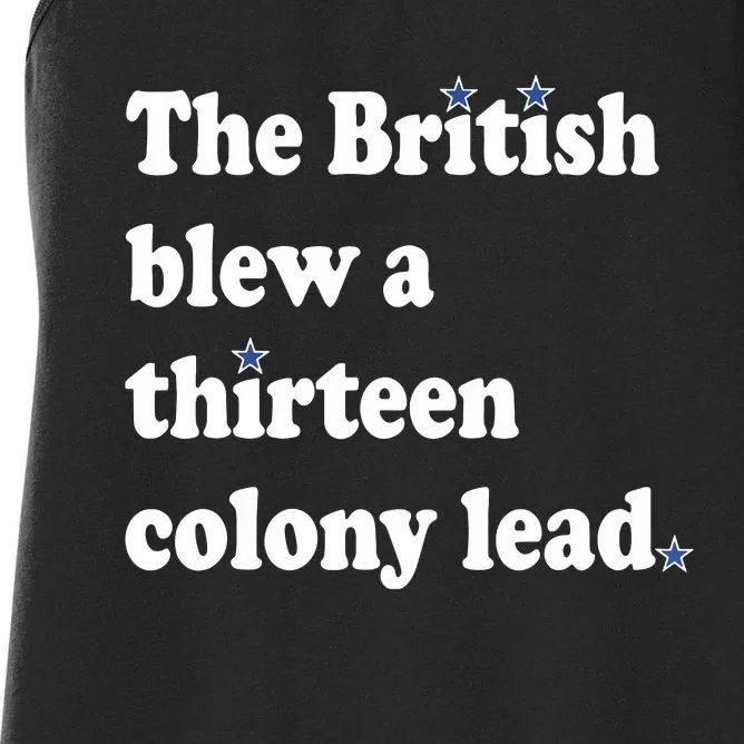 The British Blew A Thirteen Colony Lead Women's Racerback Tank