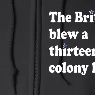 The British Blew A Thirteen Colony Lead Full Zip Hoodie