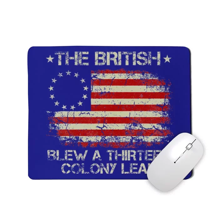 The British Blew A 13 Colony Lead 4th Of July Us Flag Mousepad