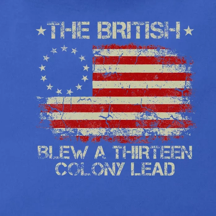 The British Blew A 13 Colony Lead 4th Of July Us Flag Zip Tote Bag