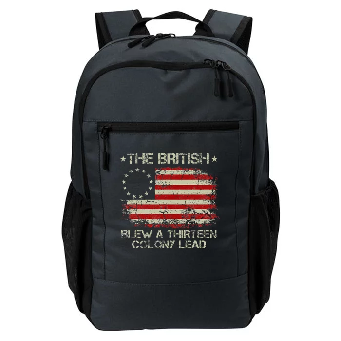 The British Blew A 13 Colony Lead 4th Of July Us Flag Daily Commute Backpack