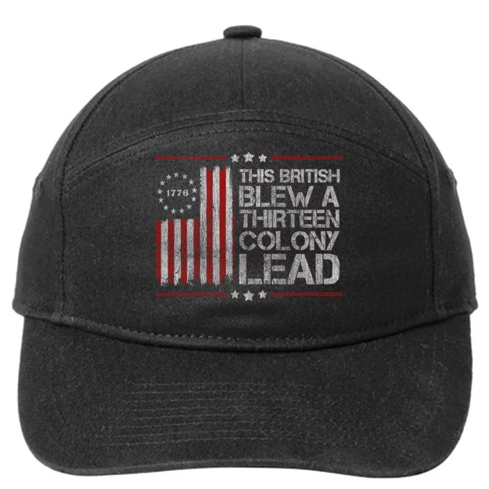 The British Blew A 13 Colony Lead Funny 7-Panel Snapback Hat