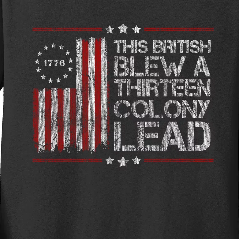 The British Blew A 13 Colony Lead Funny Kids Long Sleeve Shirt