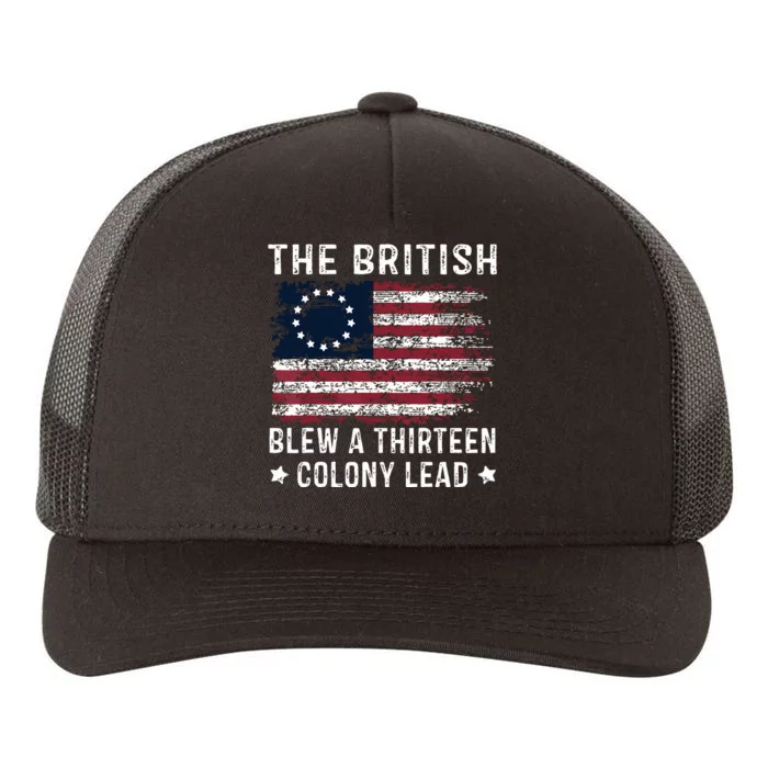 The British Blew A 13 Colony Lead Yupoong Adult 5-Panel Trucker Hat