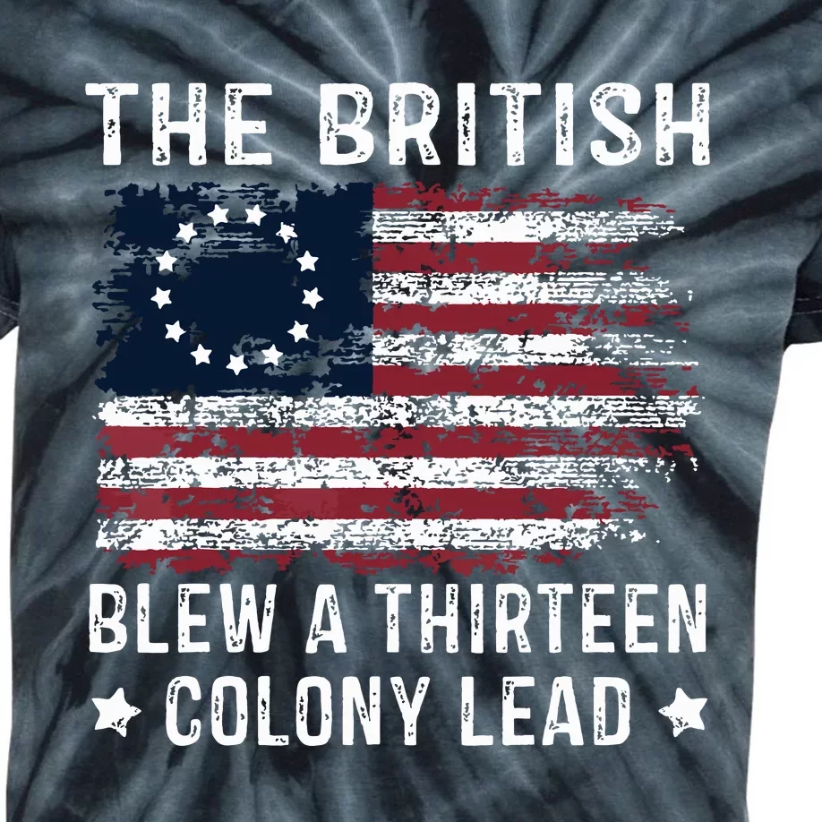 The British Blew A 13 Colony Lead Kids Tie-Dye T-Shirt