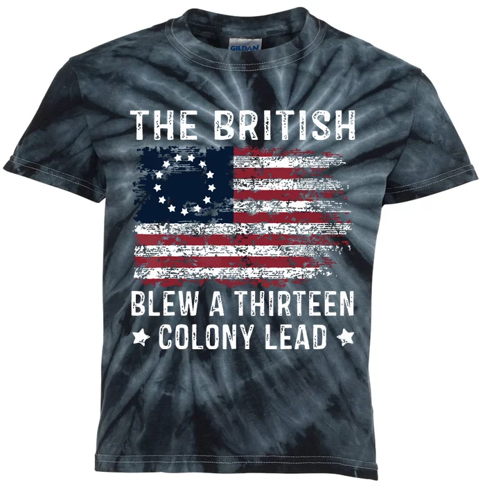 The British Blew A 13 Colony Lead Kids Tie-Dye T-Shirt