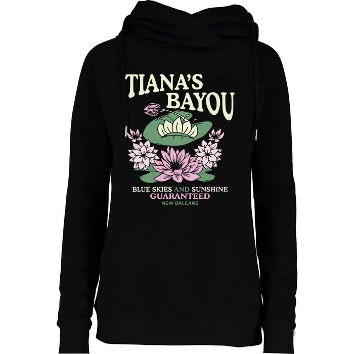 TianaS Bayou Blue Skies And Sunshine Guaranteed New Orleans Womens Funnel Neck Pullover Hood