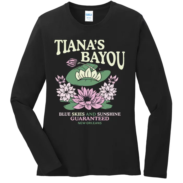 TianaS Bayou Blue Skies And Sunshine Guaranteed New Orleans Ladies Long Sleeve Shirt