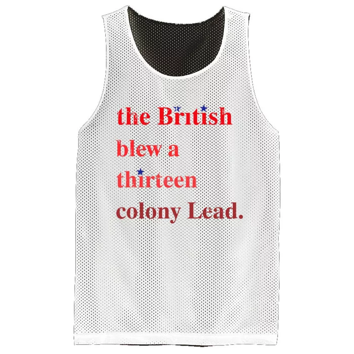 The British Blew A Thirteen Colony Lead Funny Mesh Reversible Basketball Jersey Tank