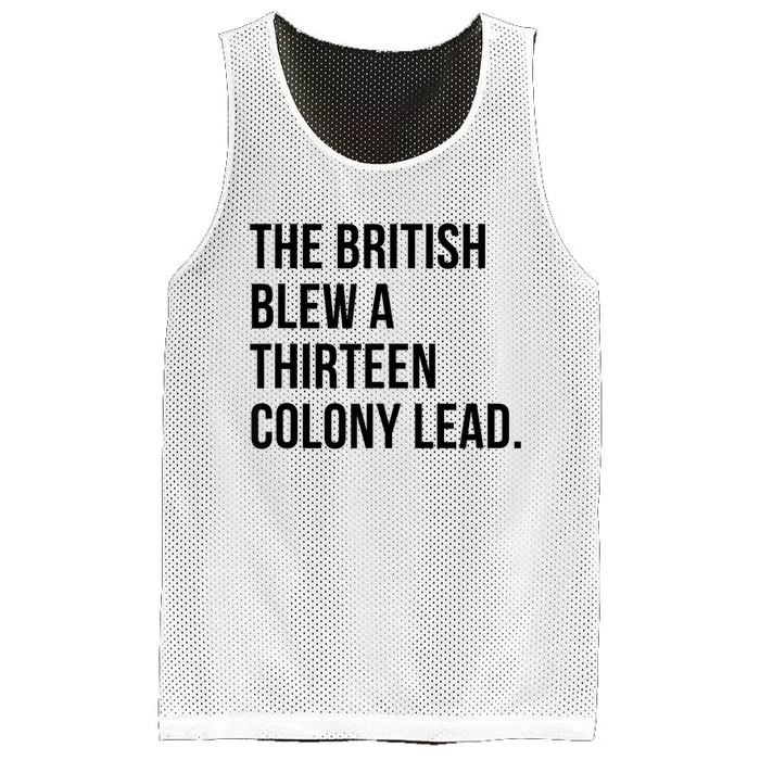 The British Blew A Thirteen Colony Lead Mesh Reversible Basketball Jersey Tank