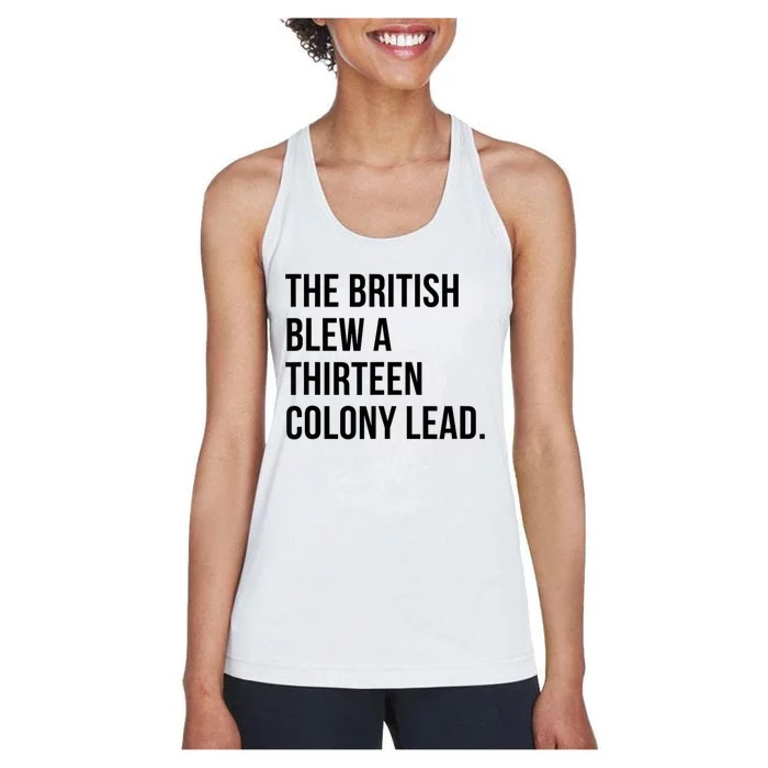 The British Blew A Thirteen Colony Lead Women's Racerback Tank