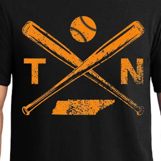 Tennessee Baseball Bats & Ball Classic Baseball Player Pajama Set