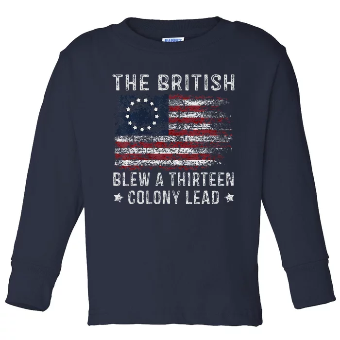 The British Blew A 13 Colony Lead Toddler Long Sleeve Shirt