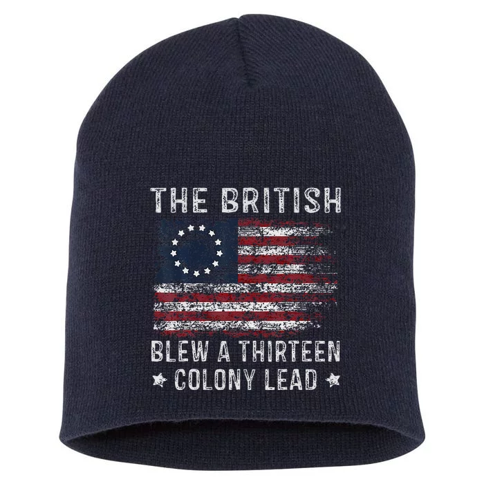 The British Blew A 13 Colony Lead Short Acrylic Beanie