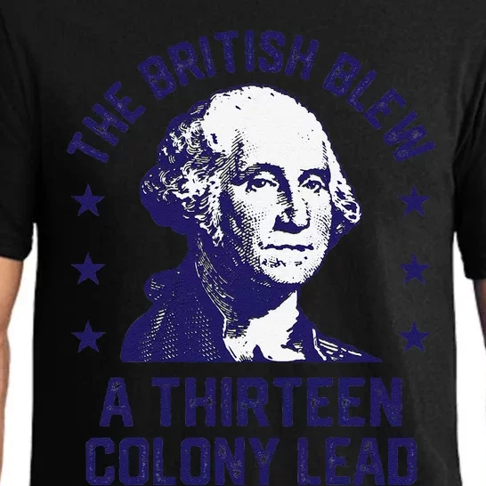 The British Blew A 13 Colony Lead Retro Us George Washington Pajama Set