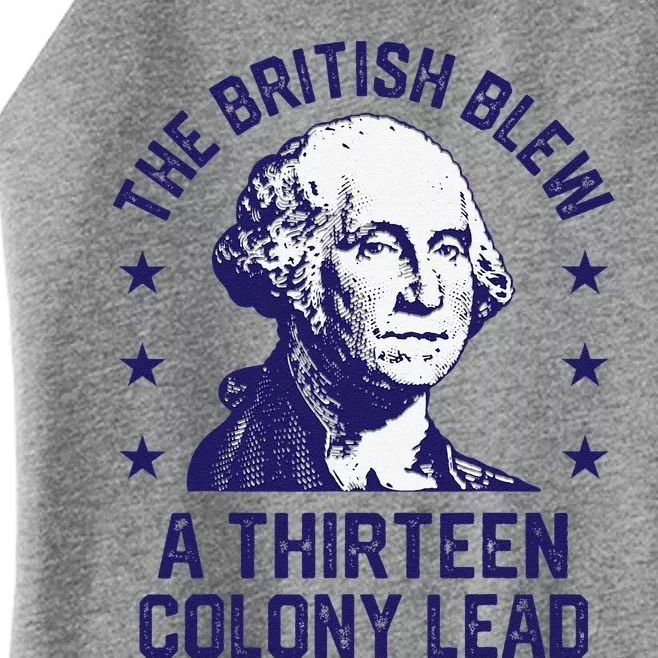 The British Blew A 13 Colony Lead Retro Us George Washington Women’s Perfect Tri Rocker Tank