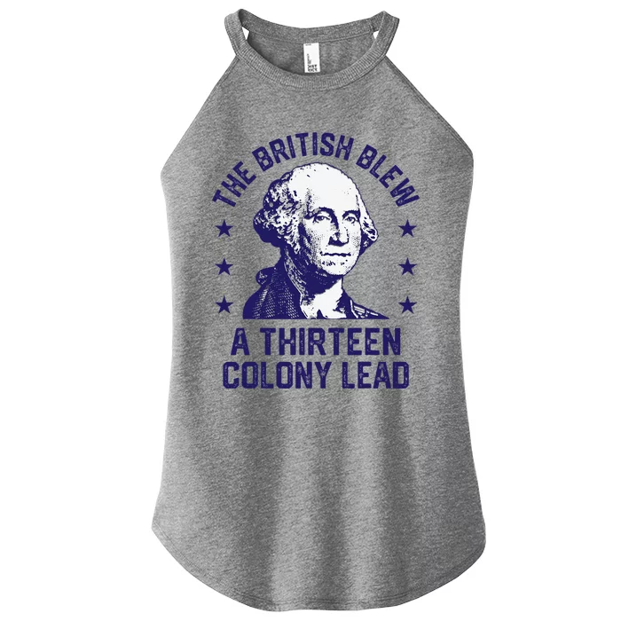 The British Blew A 13 Colony Lead Retro Us George Washington Women’s Perfect Tri Rocker Tank