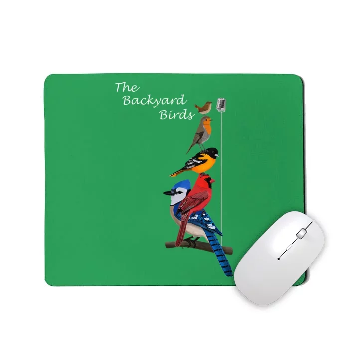 The Backyard Birds Blue Jay Cardinal Wren Bird Birdwatcher Mousepad