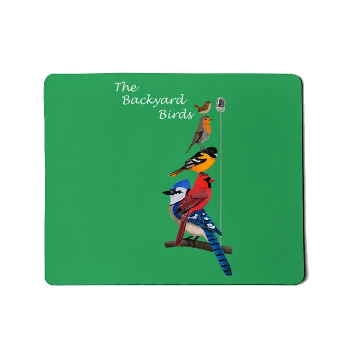 The Backyard Birds Blue Jay Cardinal Wren Bird Birdwatcher Mousepad