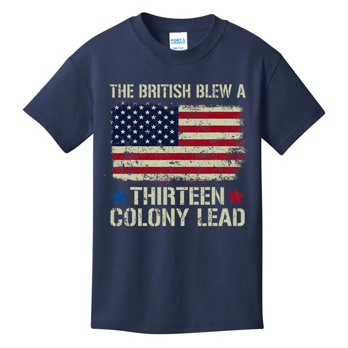 The British Blew Thirteen Colony Lead 4th Of July Kids T-Shirt