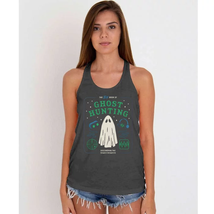 The Big Book Of Ghost Hunting Funny Halloween Women's Knotted Racerback Tank