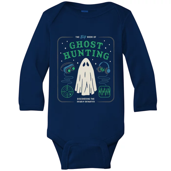 The Big Book Of Ghost Hunting Funny Halloween Baby Long Sleeve Bodysuit