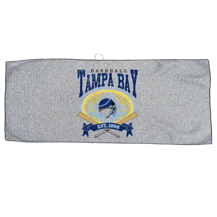 Tampa Bay Baseball Vintage Baseball Lover Large Microfiber Waffle Golf Towel