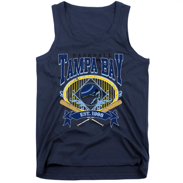 Tampa Bay Baseball Vintage Baseball Lover Tank Top