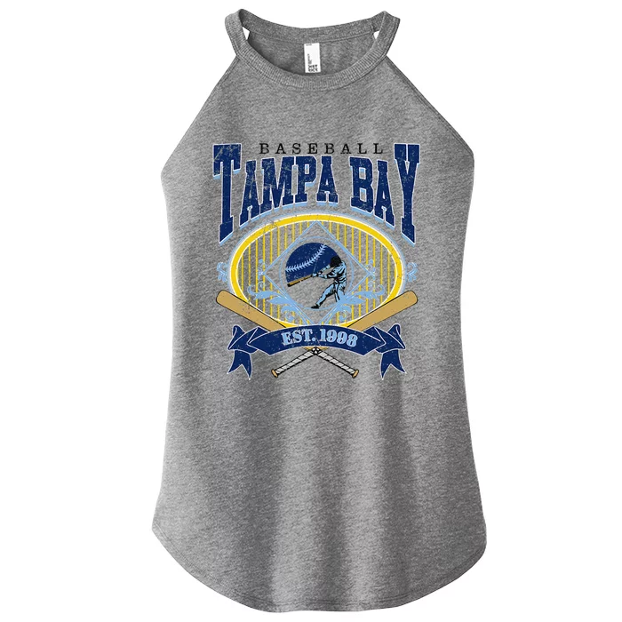 Tampa Bay Baseball Vintage Baseball Lover Women’s Perfect Tri Rocker Tank